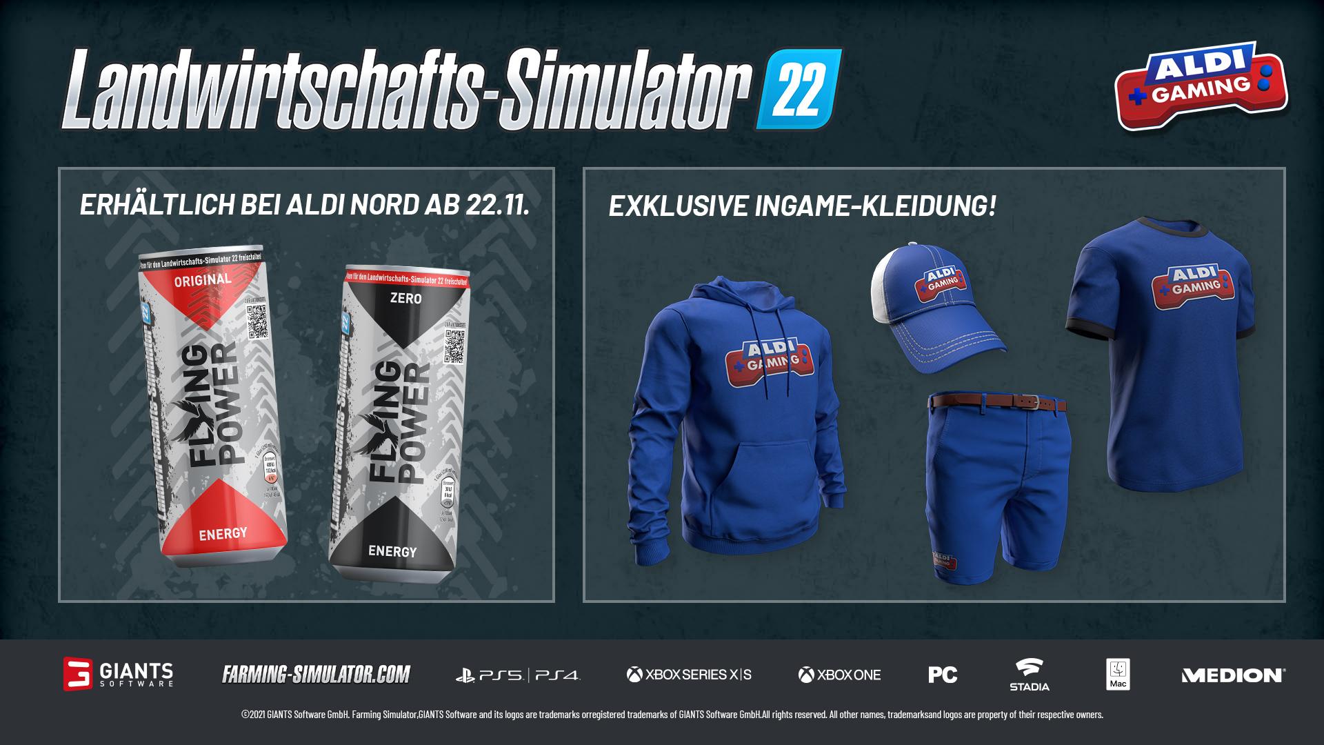 Energy-Drink zum Landwirtschafts-Simulator 22 bei Aldi Nord